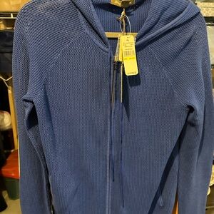 Women’s  Blue zip front Sweater NWT size Medium